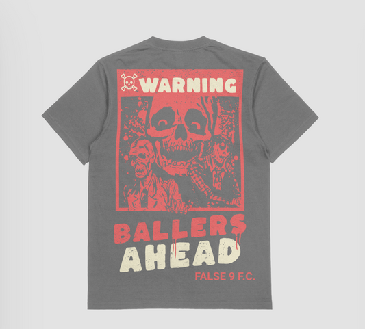 Dark Gray Halloween Edition 'Ballers Ahead' Graphic Tee